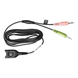 Cable Epos CEDPC 1 EasyDisconnect a 2x 3.5 mm Negro