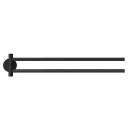 Toallero Tesa Moon Black 50 mm 2 Barras Metal Negro Pared