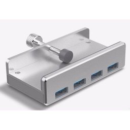 Hub Orico 5 puertos 5 Gbps USB 3.2 Gen 1 modelo ALL-USB3-HUB-4-CLIP Plata