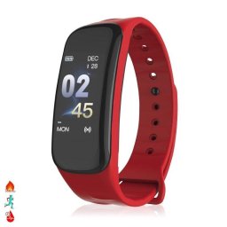 Pulsera de actividad Dam Electronics X1 Bluetooth LCD Negro Rojo 5 días Monitor cardiaco Presión
