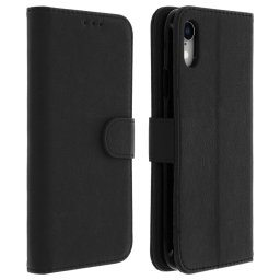 Avizar Funda Tipo Cartera Negra para Apple iPhone XR