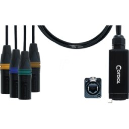 CORDIAL CDX 07 MN 5 QUAD - Adaptador CORDIA LEthercon QUAD DMX-AES/EBU, 0,70m