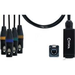 CDX 07 FN 5 QUAD - Adaptador CORDIAL ethercon QUAD DMX-AES/EBU, 0,70m