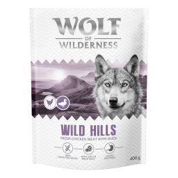 Oferta de prueba Wolf of Wilderness pienso para perros - 400 g - Wild Hills con pato - Receta nueva