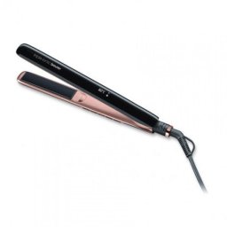 Plancha de Pelo Titanio Beurer HS-80 220ºC Pantalla LCD Iónica Placas Flotantes Negro