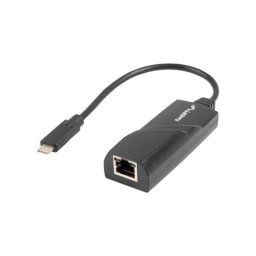 Adaptador USB Tipo C Lanberg NC-1000-02 RJ-45 Gigabit Negro