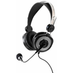 Auriculares Vivanco 36652 con cable analógico, micrófono integrado, uso diario y VoIP, negro y plata