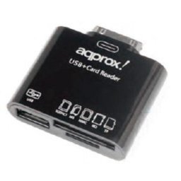 Lector de tarjetas Approx appCRS USB 2.0 Samsung 30-pin Negro