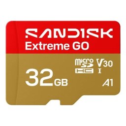 Tarjeta microSDHC SanDisk Extreme GO 32 GB UHS-I 100 MB/s Rojo Oro