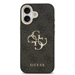 Guess Funda Para Iphone 17 – Carcasa De Polipiel Negra Con Gran Logo 4g Dorado, Diseño Elegante Y Ajuste Preciso