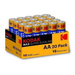 Pilas AA Alcalinas Kodak Max Pack 20 piezas Caja