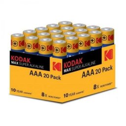 Pilas Alcalinas AAA Kodak Max Pack 20 Unidades