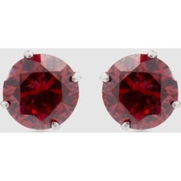 Luxenter Pendientes áfrica moda de plata de ley 925 acabados en rodio con cuarzo hidrotermal naranja. Rojo