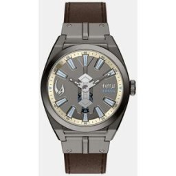 Fossil Reloj de hombre Star Wars LE1245SET de piel marrón. Gris