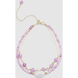 Luxenter Pulsera de cordón e hilo áfrica moda acabada en oro amarillo de 18 quilates con turmalina rosa. Rosa