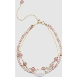 Luxenter Pulsera de cordón e hilo áfrica moda acabada en oro amarillo de 18 quilates con circonita champagne. Naranja