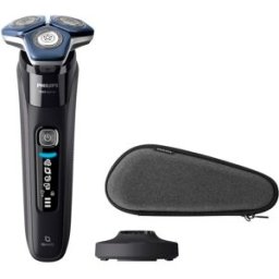 Philips Afeitadora eléctrica Serie 7000, máquina de afeitar hombre en seco y mojado, soporte de carga y funda.
