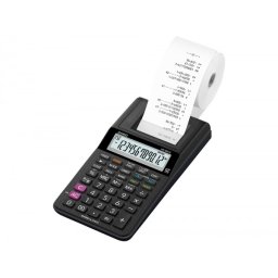 Calculadora casio impresora pantalla lc papel 58mm hr-8rce12 digitos ac/dc pilas color negro