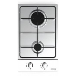 Placa de gas Cata GI 3002 X 2 quemadores 30 cm Acero Inoxidable