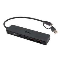 Hub i-tec 4 puertos 10Gbps USB-C/USB-A Metal ultracompacto protección eléctrica