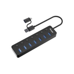 Hub USB Equip 128965 7 Puertos USB 3.2 Gen 1 5000 Mbit/s Negro
