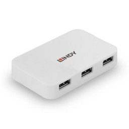 Hub USB Lindy 43143 4 Puertos USB 3.2 Gen 1 5000 Mbit/s Blanco