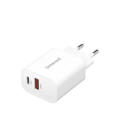 Cargador Intenso Power Adapter USB-A y USB-C 30 W carga rápida blanco
