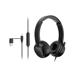 Auriculares Kensington H950 EQ con cable USB-C/USB-A, micrófono boom y cancelación de ruido ambiental