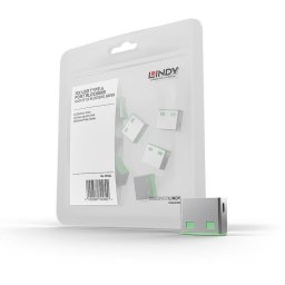 Bloqueador de puerto USB tipo A Lindy 40461 Pack 10 piezas verde ABS