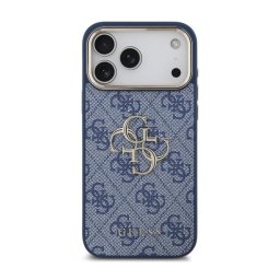 Guess Funda Para Iphone 17 Pro Max – Carcasa Azul Con Gran Logo Clásico 4g Dorado, Diseño Elegante Y Ajuste Preciso