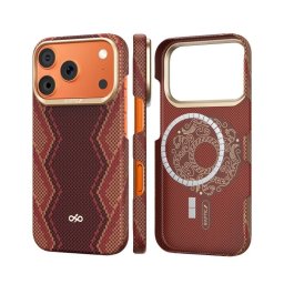 Raptic Funda Para Iphone 17 Pro Max – Carcasa Magsafe De Fibra De Aramida Skin Bionic Snake, Protección Y Ajuste Preciso