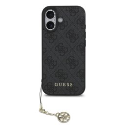 Guess Funda Para Iphone 17 – Carcasa Negra Con Logo 4g Y Charm Dorado, Diseño Elegante Y Ajuste Preciso