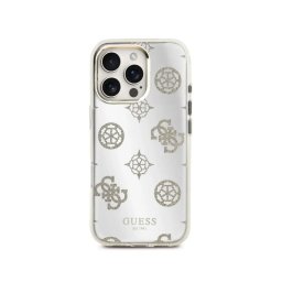 Guess Funda Para Iphone 16 Pro Max – Carcasa De Tpu Con Magsafe Espejo Peonías Con Brillos Dorado, Diseño Elegante Y Ajuste Preciso