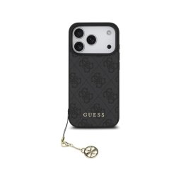 Guess Funda Para Iphone 17 Pro – Carcasa Negra Con Logo 4g Y Charm Dorado, Diseño Elegante Y Ajuste Preciso