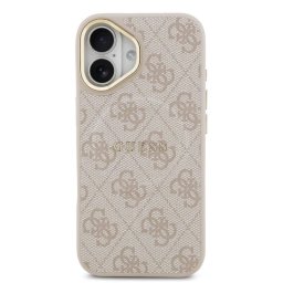 Guess Funda Para Iphone 17 – Carcasa De Polipiel Rosa Con Magsafe Y Logo Clásico, Diseño Elegante Y Ajuste Preciso