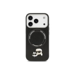 Karl Lagerfeld Funda Para Iphone 17 Pro – Carcasa De Pu Con Magsafe Negra Con Pins K&c, Diseño Elegante Y Ajuste Preciso