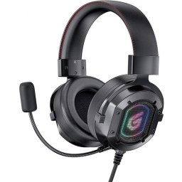 Auriculares Conceptronic ATHAN03B con cable, 3,5 mm, Gaming, LED RGB, micrófono, negros