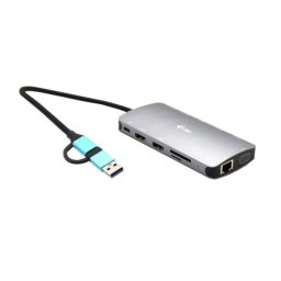 Estación de Acoplamiento i-tec Metal Nano Dock 3x Display Power Delivery 100W Plata
