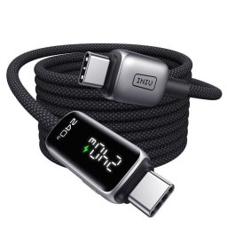 Cable USB-C INIU Leopard 240W 2m Negro con pantalla digital