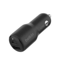Cargador de coche Belkin CCB005btBK doble puerto USB-C 30 W y USB-A 12 W carga rápida