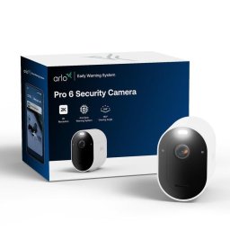 Cámara IP Arlo Pro 6 2K Visión Nocturna Interior y Exterior Alarma Audio Bidireccional