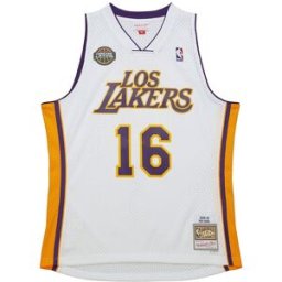 MITCHELL AND NESS Camiseta de hombre Swingman Los Angeles Lakers Pau Gasol 2008 . Blanco