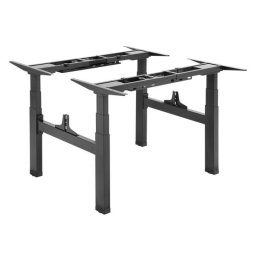 Kimex Base Doble de Escritorio Motorizado Elevable con Altura Ajustable 62-128cm Negro