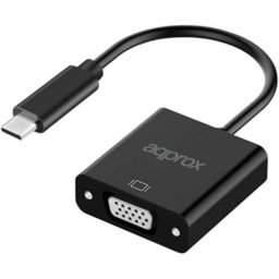 Adaptador USB-C a VGA Approx APPC50 13cm Negro