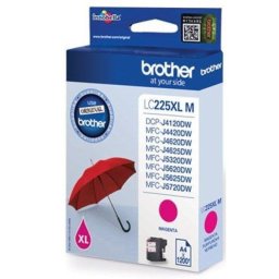Cartucho de tinta Brother LC-225XLM Magenta 1200 páginas Pack individual original