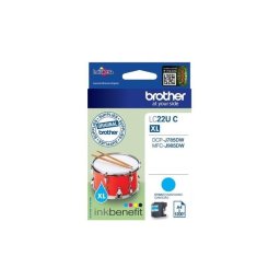 Cartucho de Tinta Brother LC22UC Cian 1200 Páginas Pack Individual