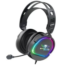 Auriculares Spirit of Gamer Pro H6 con cable jack 3,5 mm, RGB y micrófono extraíble negros