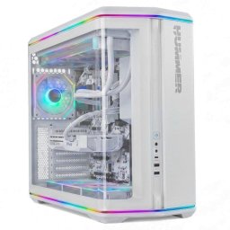 Carcasa Ordenador Nox Hummer Anvil Semitorre ATX Cristal Templado Curvo Blanca ARGB