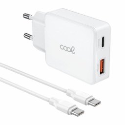 Cargador Red Cool Ultra Fast PD Tipo-C + USB GaN 65W Blanco