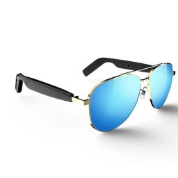 Klack Aviator Gafas Inteligentes Bluetooth Altavoces Micrófono Protección UV400 Negras